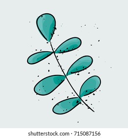 Set of autumn icons. leaf