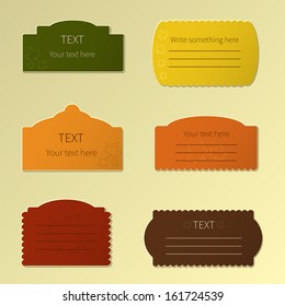 A set of autumn labels with a place for your text