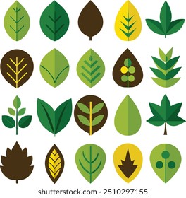 Set of autumn leaves from different trees, oak, maple, chestnut. Simple, yellow, red, orange fall leaf set for pattern, banner, sticker, Hello autumn card. Flat vector illustration on white background