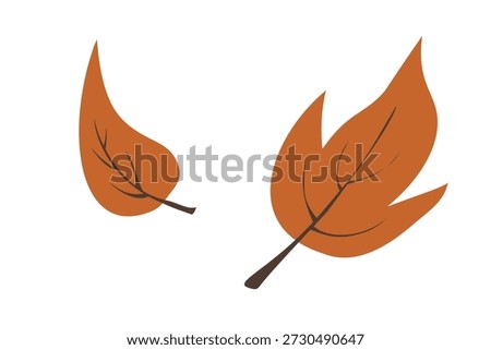 Set of autumn leaves. Postcard design