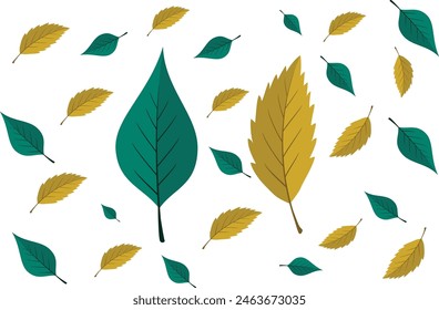 Set of autumn leaves, vector illustration