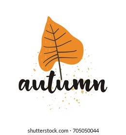 Set autumn lettering