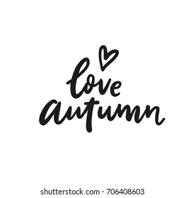 Set autumn lettering