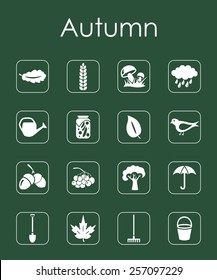 Set of autumn simple icons