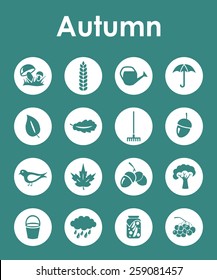 Set of autumn simple icons