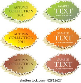 Set of autumn stickers