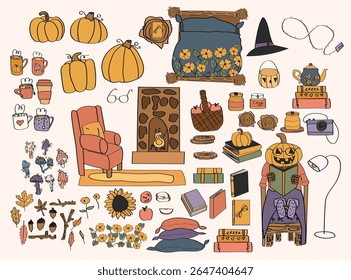 set of autumn themed graphics