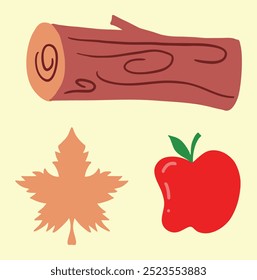 conjunto de elementos de vetor outono