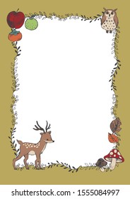 Set of Autumn.vector illustration.Drawings from the hand 