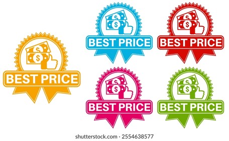 set available icon sign. special price label badge sticker template design vector illustration