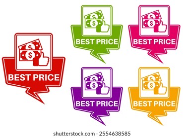 set available icon sign. special price label badge sticker template design vector illustration