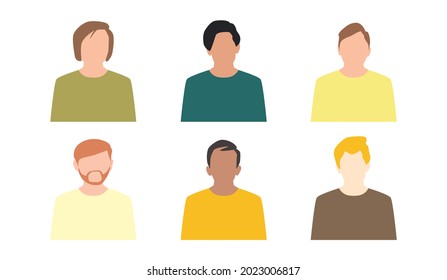 Set Of Avatar Character Profile Online meeting