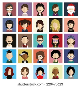 set of avatar icons