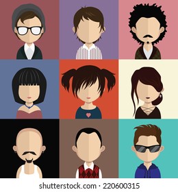 set of avatar icons