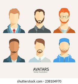 Set of avatar icons.
