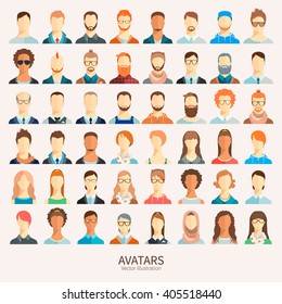 Set of avatar icons.