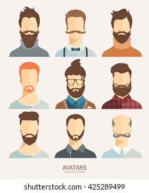 Set of avatar icons.