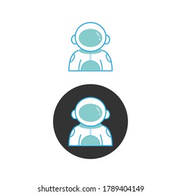 Set of avatar icons astronaut.flat design. vector avatar