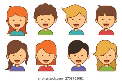 Conjunto de iconos de AVATAR Ilustración vectorial