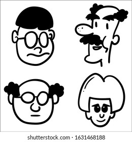 Set of Avatar and people icons.