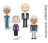 set avatars of men and women of different diversity over white background