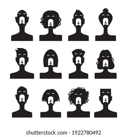 Set avatars people. Modern flat design icons.