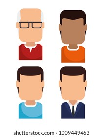 set of avatars profile pictures