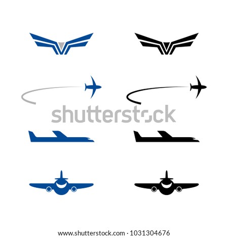A set of aviation icons
