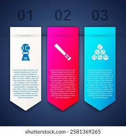 Set Award cup with baseball ball, Baseball bat and . Business infographic template. Vector