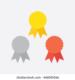 Set Award Icon Vector