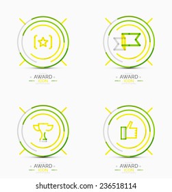 Set of Award icons, Logos. Modern business symbol, minimal outline design