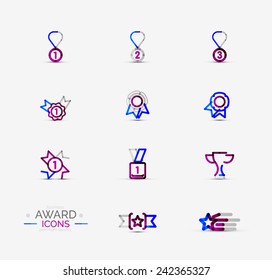 Set of Award icons, Logos. Modern business symbol, minimal outline design