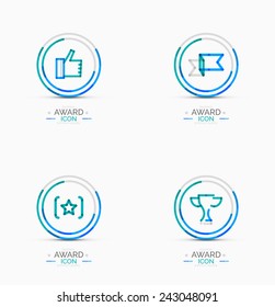 Set of Award icons, Logos. Modern business symbol, minimal outline design