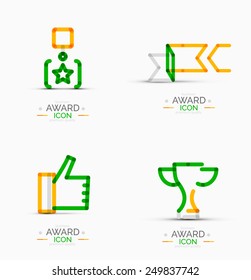 Set of Award icons, Logos. Modern business symbol, minimal outline design