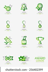 Set of Award icons, Logos. Modern business symbol, minimal outline design