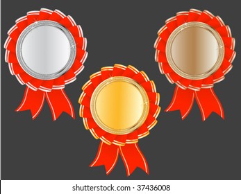 conjunto de medallas de premio
