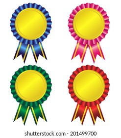 Set of award ribbon vector