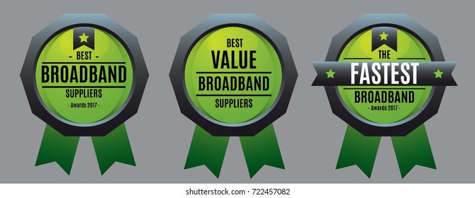 Set of Award Winning Badges