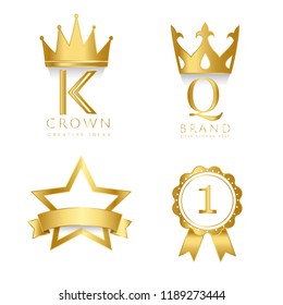 Set of awards and badges vector
