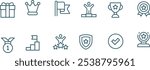 set of awards icon vector line design , success vector icon