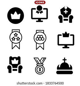 Juego de iconos vectores de premios