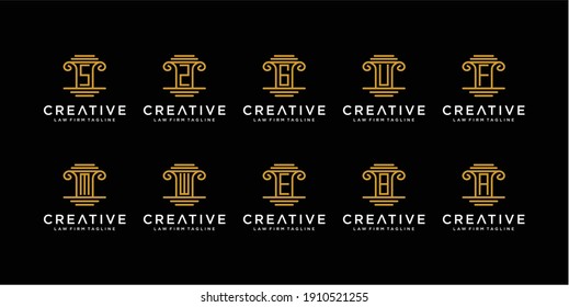 Set Of Awesome Law firm Letter logo design inspirations