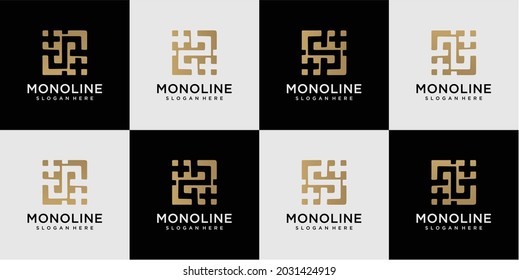 Set von großartigen Buchstaben S Logo Design Inspiration. Logo-Design S-Bündelung