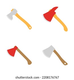 Set of Axe isolated on white background