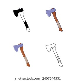 Set of axes design illustration icon isolated white background