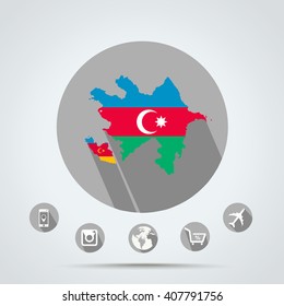 Set of Azerbaijan Quality icons, eps 10 ( Country icons , Media icons , Money icons , Camera icons , Mobile icons , Police icons ,Web icons , Globe icons, )



