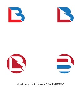 Set B Letter logo template vector illustration