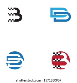 Set B Letter logo template vector illustration