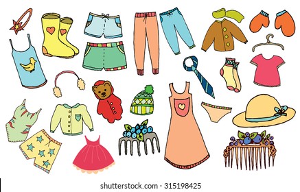 Set of babies clothes
