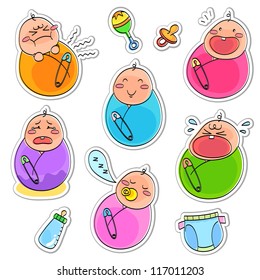 set of babies and related items (JPEG available in my gallery)